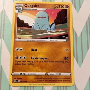 🫧✨ Quagsire Pokémon Card — McDonald’s Promo 2024 (007/015) ✨🫧